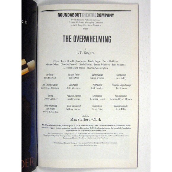 Overwhelming Playbill 2007 Sam Robards James Rebhorn Linda Powell - Picture 4 of 7
